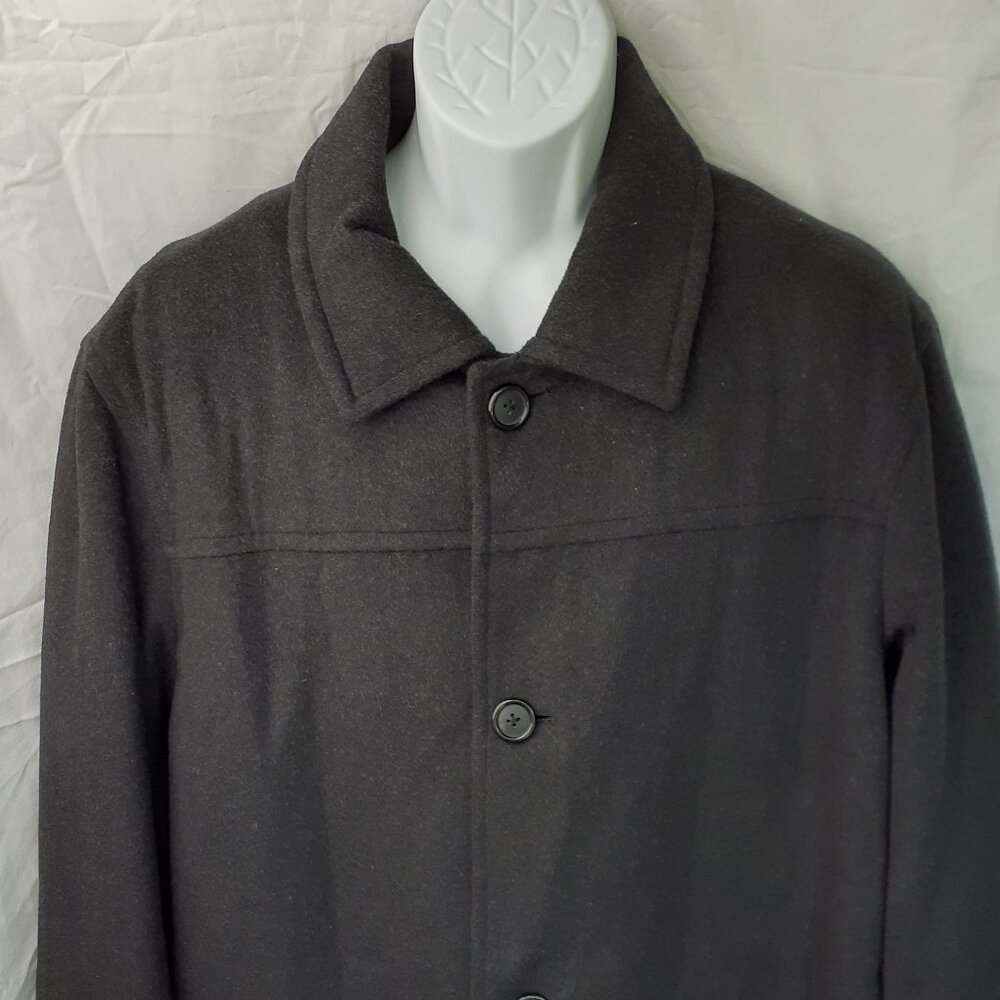 Men's Size Large St. John's Bay Charcoal Wool Blend Coat